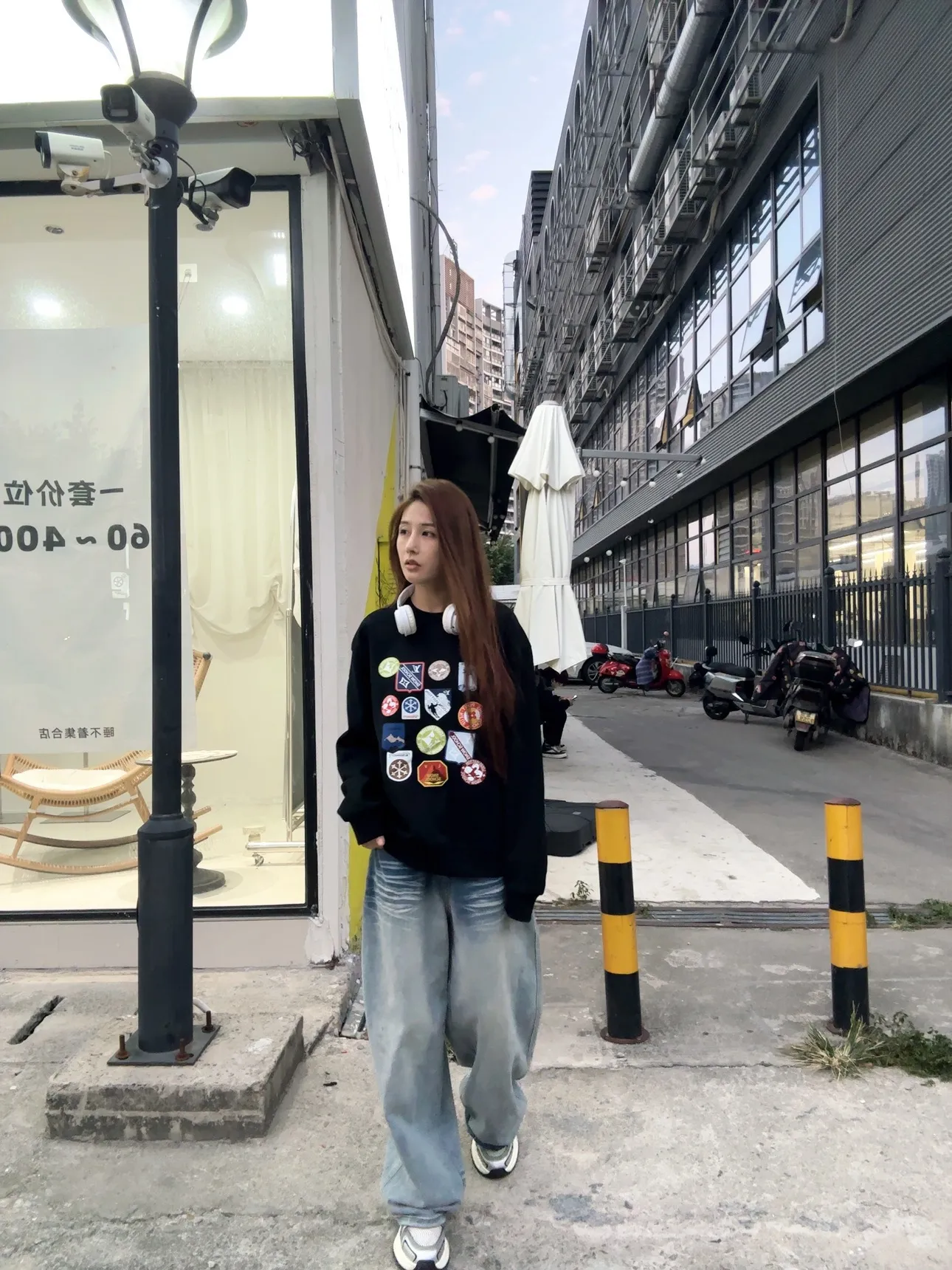 Louis Vuitton/Louis Vuitton 25Fw badge crew neck sweatshirt